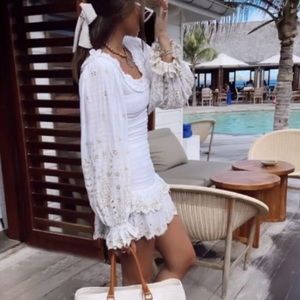 Loveshackfancy Celia Embroidered mini dress, M